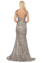 Trumpet/Mermaid V-Neck Sweep Train Prom Dress-XL
