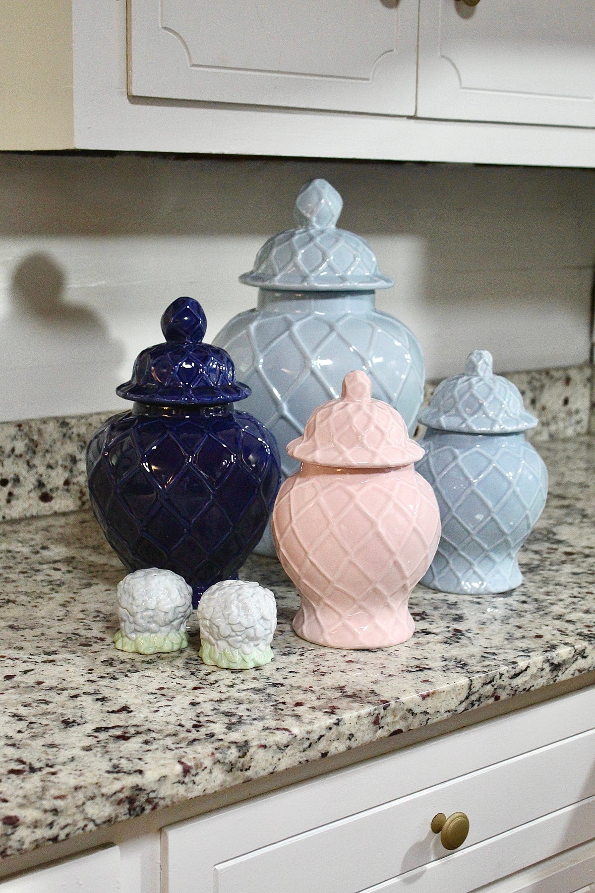 Small Pink Textured Ginger Jar