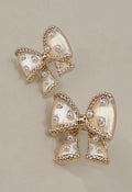 Bow Pearl Studs