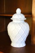 XL Light Blue Textured Ginger Jar