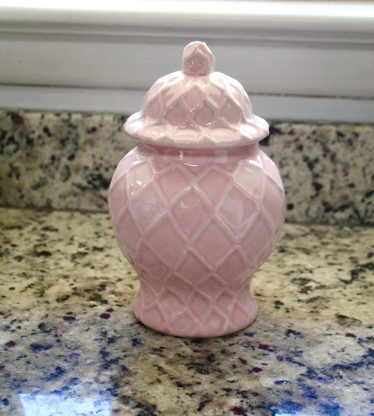 Small Pink Textured Ginger Jar