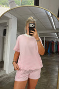 Pink Stripe Lounge Set – Effortless Summer Two-Piece