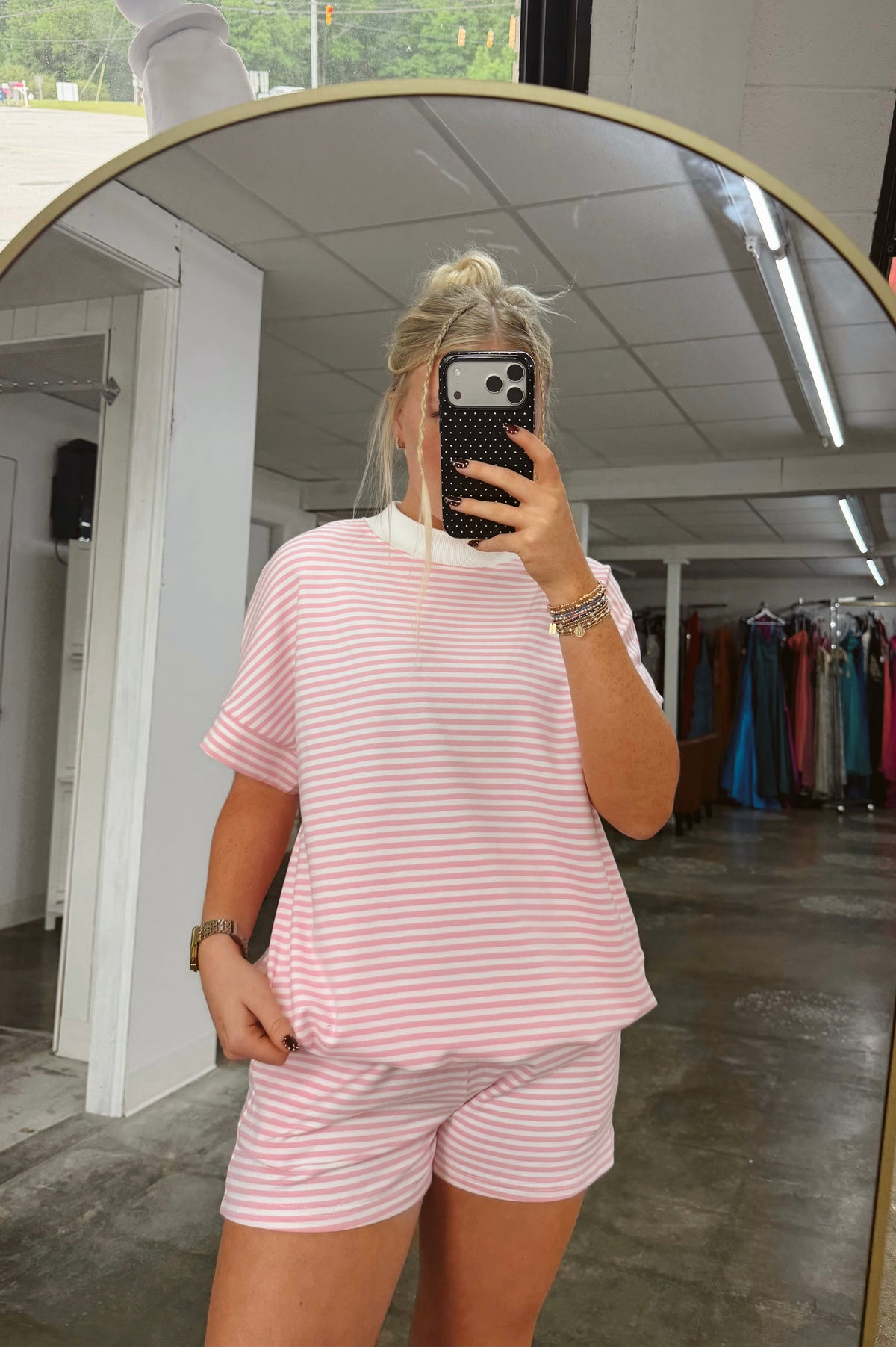 Pink Stripe Lounge Set – Effortless Summer Two-Piece