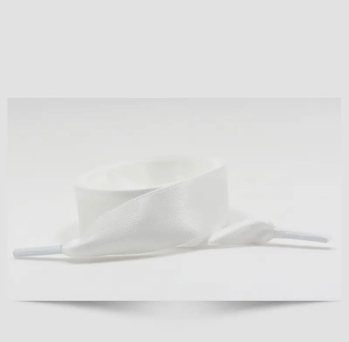 White Satin Ribbon Shoe Laces