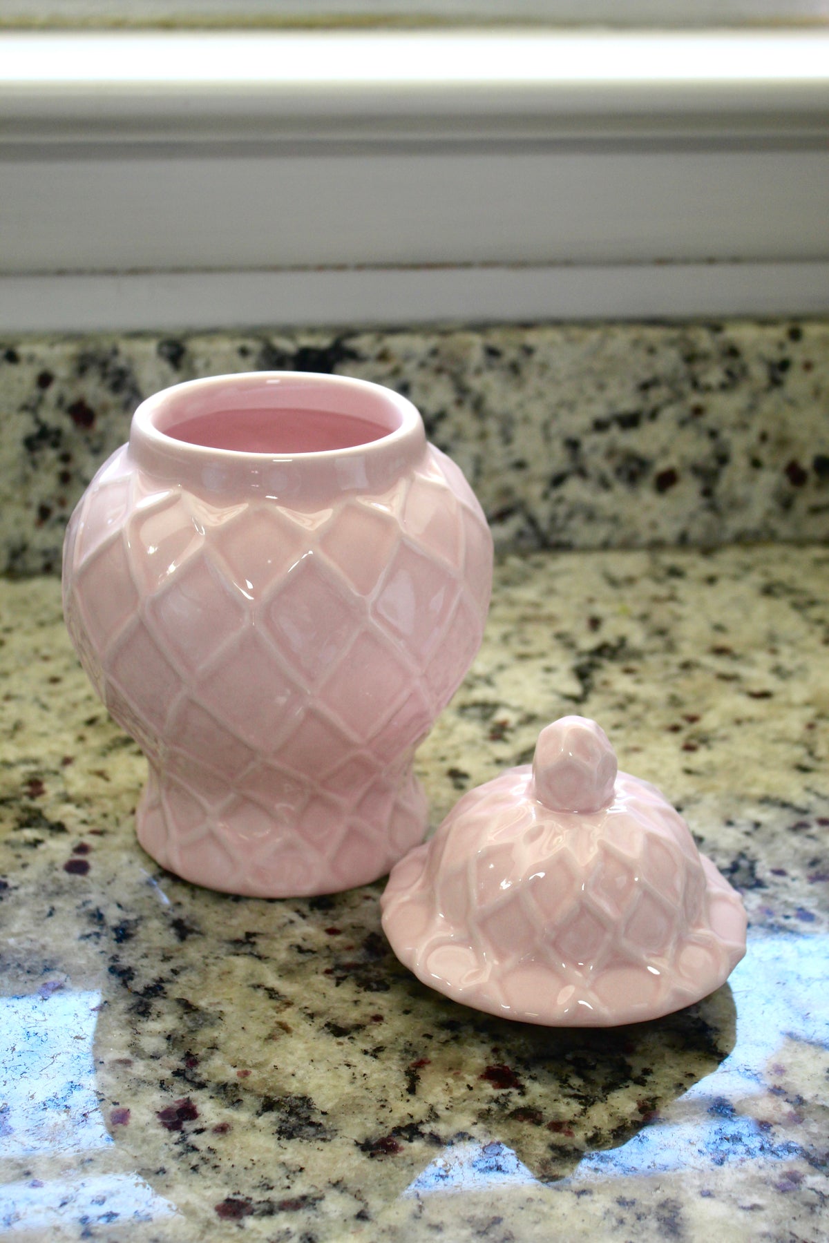 Small Pink Textured Ginger Jar
