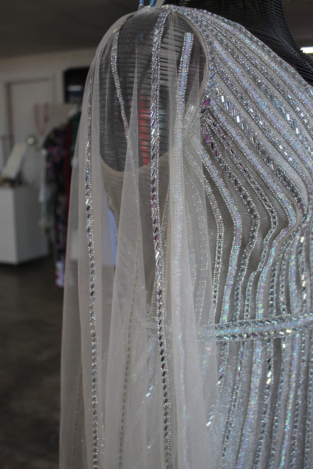 Cape Sleeve Formal