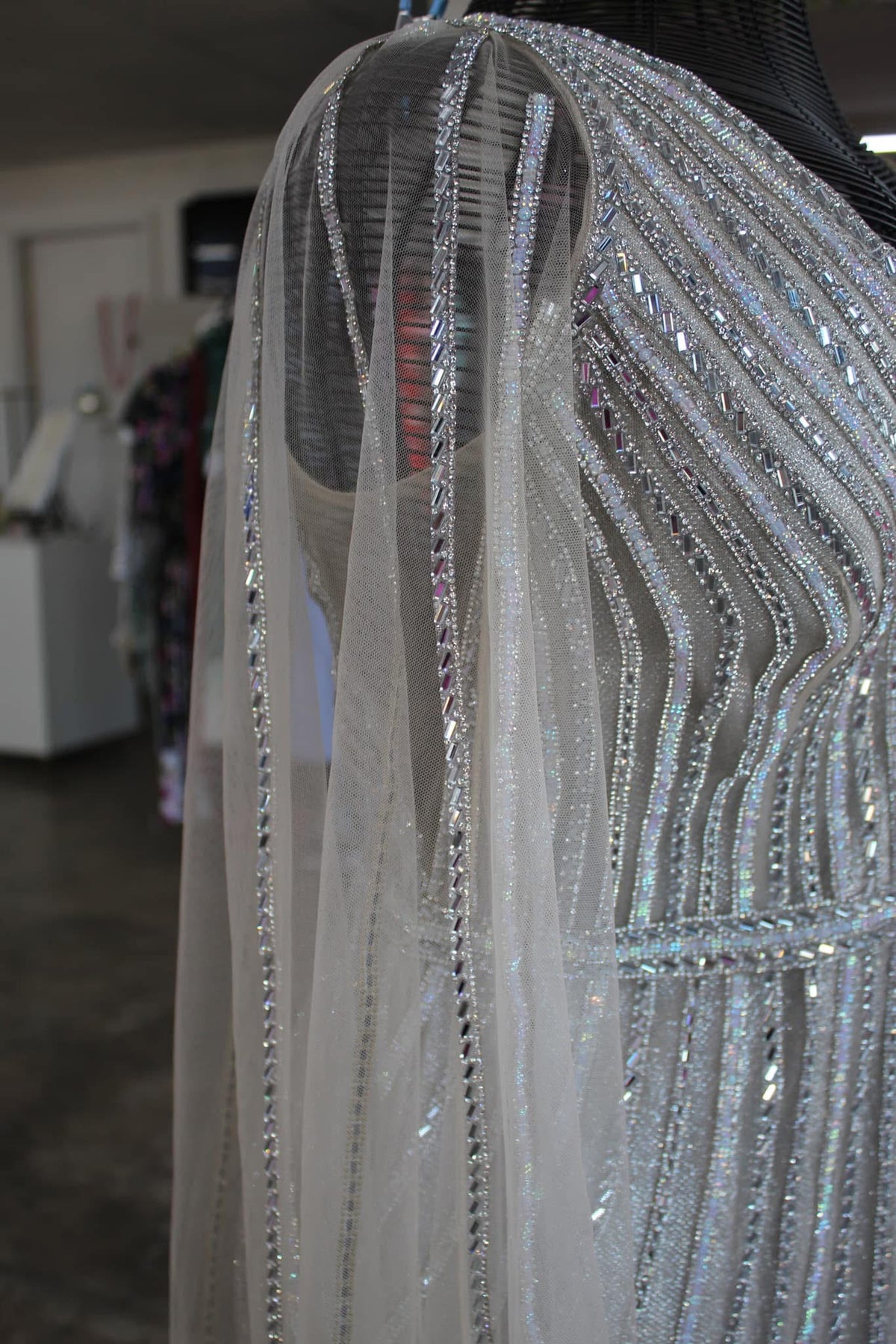 Cape Sleeve Formal