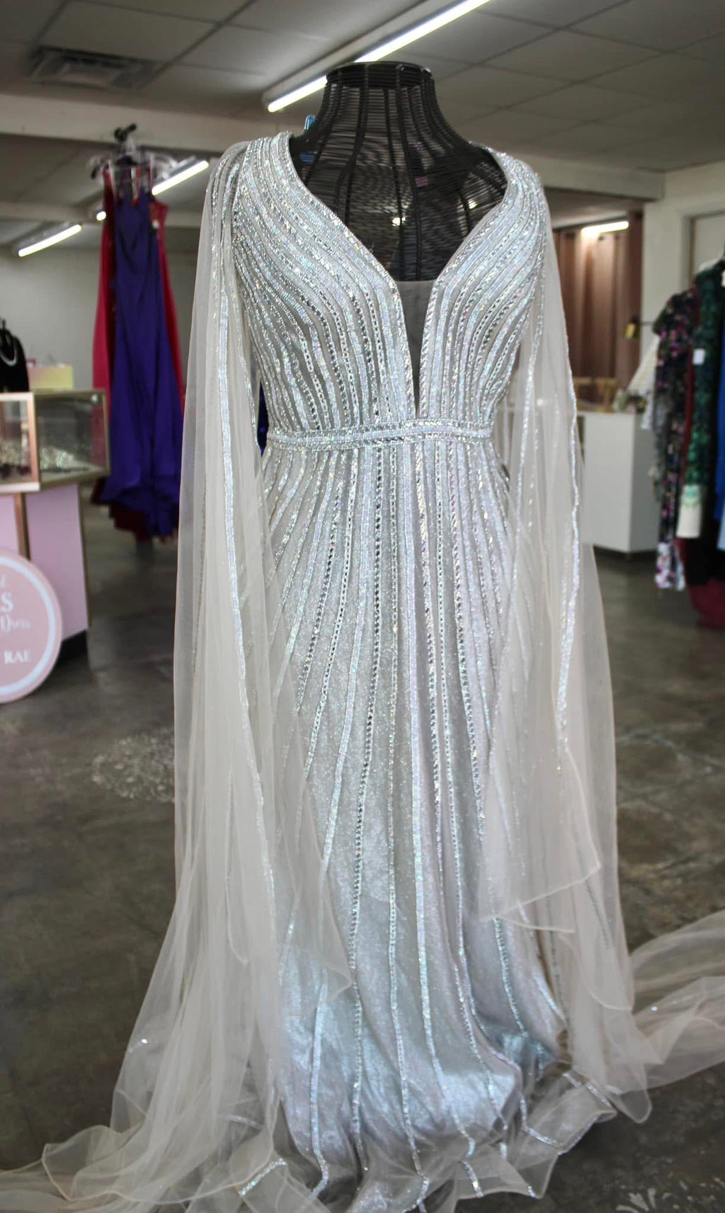 Cape Sleeve Formal