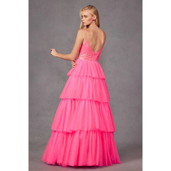 TULLE RUFFLE BALL FUCHSIA / L