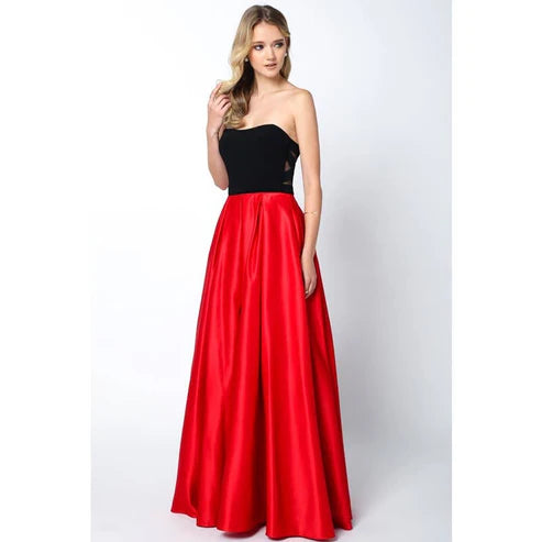 TWO TONE SWEETHEART BALL GOWN STYLE PROM DRESS