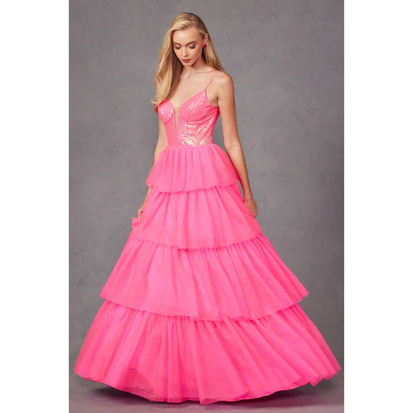TULLE RUFFLE BALL FUCHSIA / L