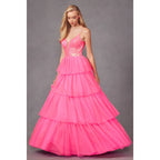 TULLE RUFFLE BALL FUCHSIA / L