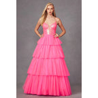 TULLE RUFFLE BALL FUCHSIA / L